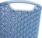 Whitmor Resin Form Tote Link Stitch, Small, DARK BLUE，4 Pack