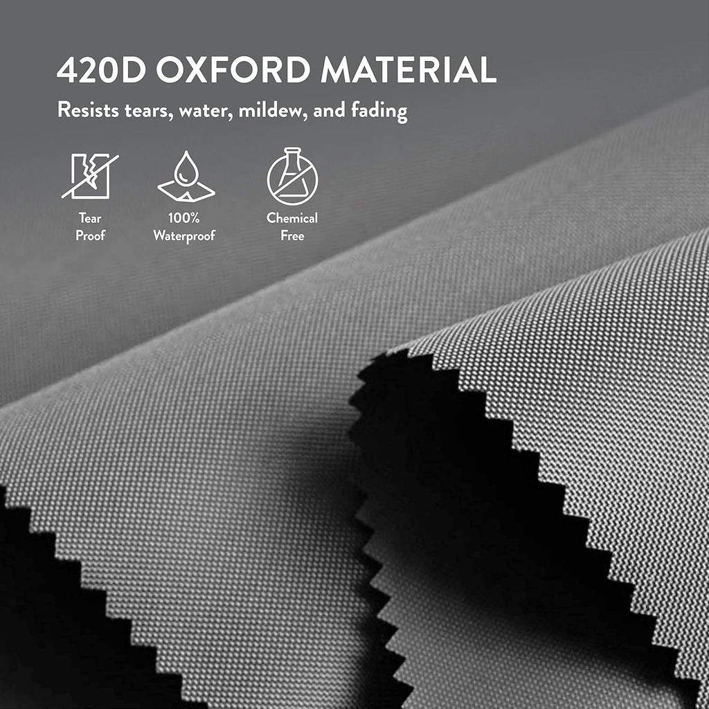 ZOBER 2 Pack Oxford Christmas Wreath Storage Container 48 Inch - Wreath Bag for Artificial Wreaths Box - Waterproof Fabric, Dual Zippered Wreaths Storage Bag With Strong Durable Handles - Gray