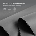 ZOBER 2 Pack Oxford Christmas Wreath Storage Container 24 Inch - Wreath Bag for Artificial Wreaths Box - Waterproof Fabric, Dual Zippered Wreaths Storage Bag With Strong Durable Handles - Gray