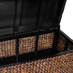 BIRDROCK HOME Hand-Woven Abaca Seagrass 36" Storage Bench with Lift-Top Lid (Brown Wash)