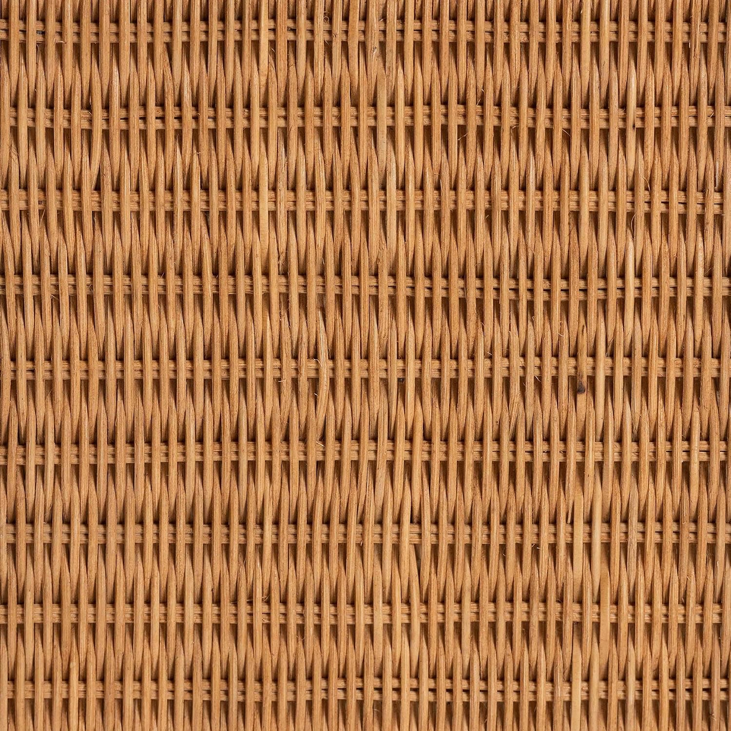 Bali & pari Dolby Natural Rattan End Table - Handwoven Wicker Side Table with Lower Shelf, Coastal Boho Style Accent Table for Living Room or Bedroom