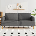 70" Modern Loveseat Sofa with USB Type-C Ports, Linen Fabric 2-Seater Deep Seat Couch, Cozy Small Couch Sofa for Living Room Bedroom Office Apartment (Dark Grey)