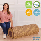 ECR4Kids SoftZone Tree Log Full Bench, 14in, Flexible Seating, Chocolate