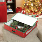 Household Essentials Christmas Wreath Storage Container, 24 Inch Holiday Wreath Storage Box with Handles, Sturdy Sides, Keeps Wreaths Free of Dust and Pests in Storage