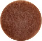 Upholstered Round Ottoman, Modern Small Footstool with Soft Padded Seat & Solid Wood Frame, Multifunctional Vanity Stool Accent Seat for Living Room, Bedroom, Entryway, Orange-Brown Chenille