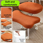Meditation Chair, an Ergonomic Cross-Legged Seating Chair with Lumbar Support and a Height-Adjustable seat Cushion, Ideal for People Engaged in high-Intensity Office Work. Orange