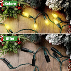 Cinnvoice 20 Pcs No Glow Christmas Bulbs Light Caps Compatible with C9 LED String Lights Rubber String Lights Caps Soft Christmas Blackout Light Cap Covers