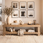 Tribesigns 63" Long Entryway Dining Bench with Slatted Shelf, Farmhouse Wooden Indoor Bench Seat with Storage for Dining Table, Hallway, Mudroom, Bedroom, Living Room