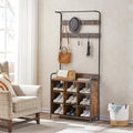 Hall Tree with Bench and Shoe Storage | Versatile Entryway Organizer with Coat Rack, Hooks & Shelf | Freestanding Mudroom Solution for Clothing and Shoes