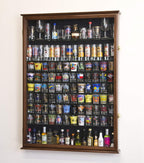 XL Shot Glass Display Case Rack Holder Cabinet for Tall Shooter and Mini Liquor Bottle