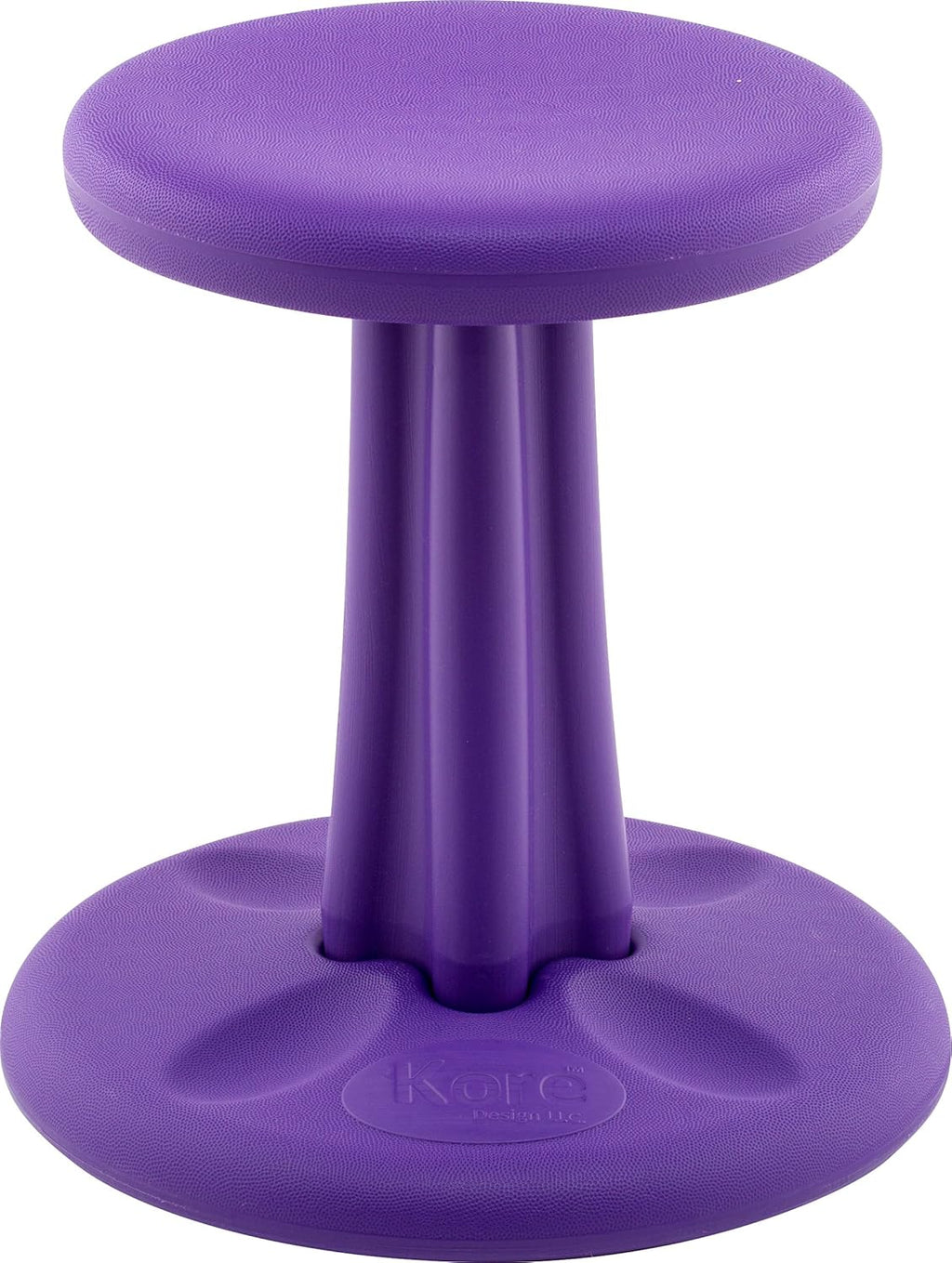 KORE Design Wobble Stool Chair, Girls + Boys Kid Desk Stools, Ergonomic Small Office Chairs, Flexible Seating for Active Child, ADD/ADHD, Classroom, School, Home, Kids (14in), Age 6-7 yrs, Purple