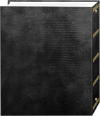 Magnetic Self-Stick 3-Ring Photo Album 100 Pages (50 Sheets), Black