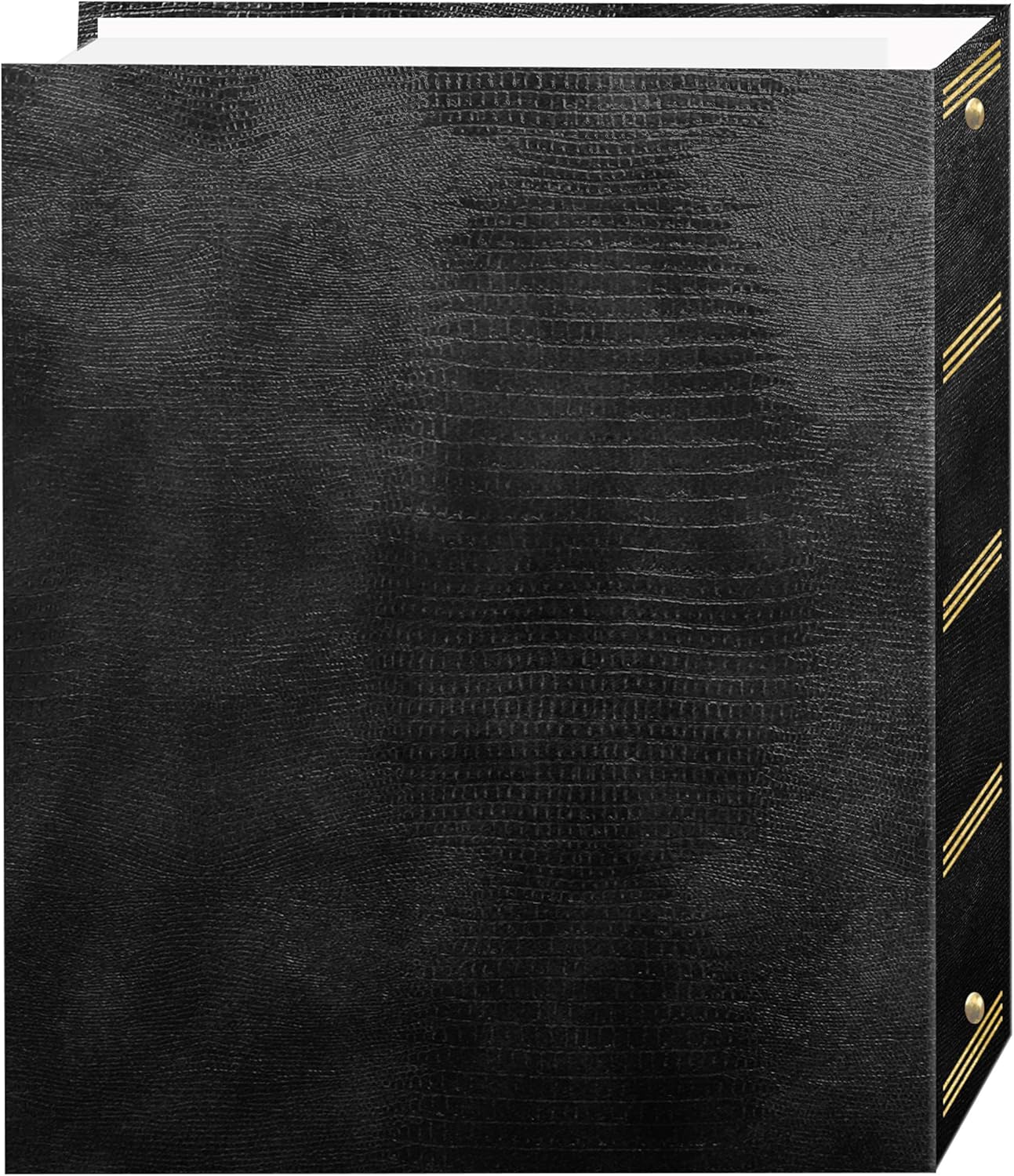 Magnetic Self-Stick 3-Ring Photo Album 100 Pages (50 Sheets), Black