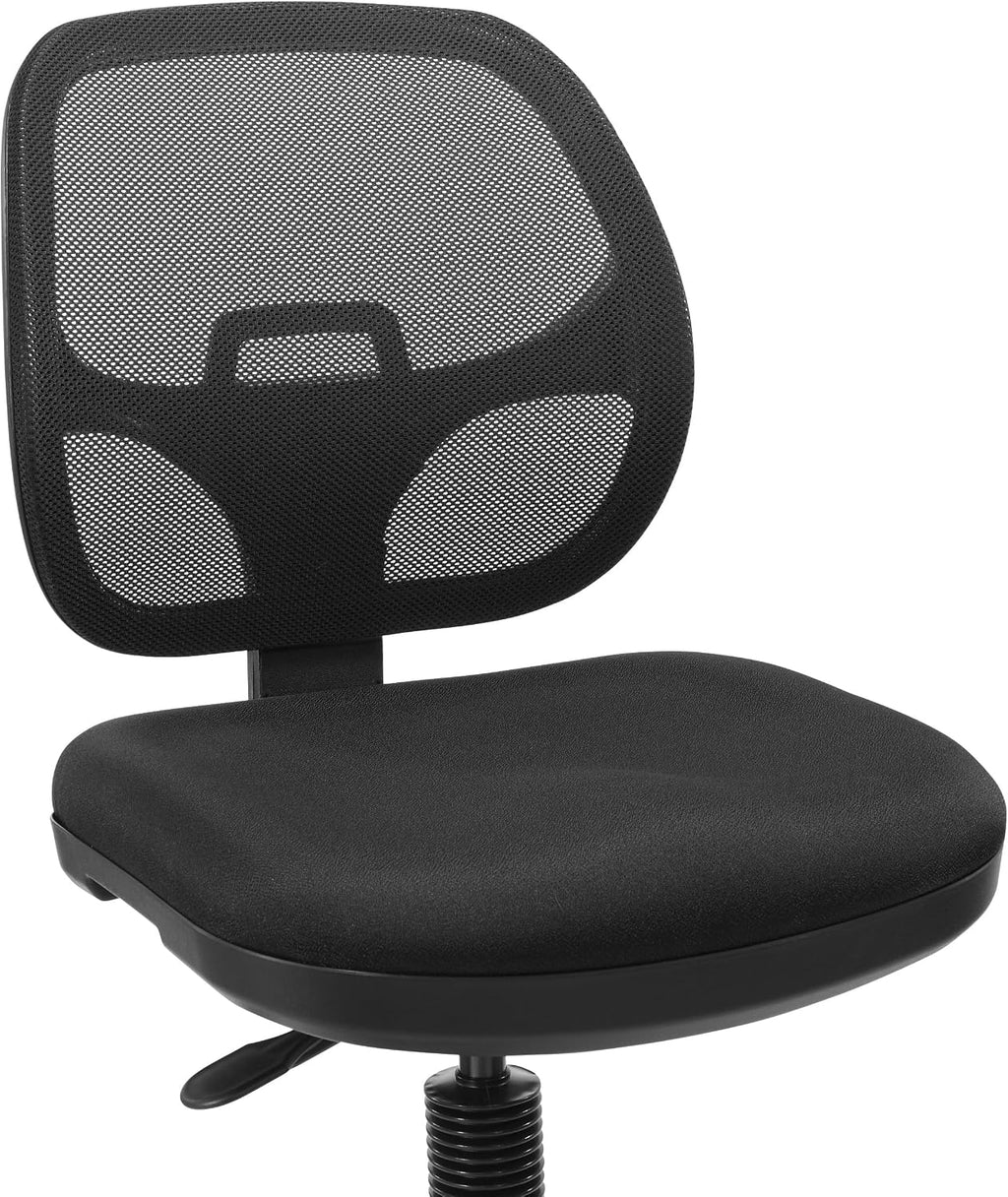 Office Star DC Series Deluxe Breathable Mesh Back Ergonomic Drafting Chair with Lumbar Support and Adjustable Footring, Black Fabric