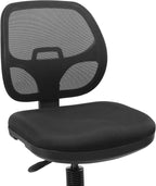 Office Star DC Series Deluxe Breathable Mesh Back Ergonomic Drafting Chair with Lumbar Support and Adjustable Footring, Black Fabric
