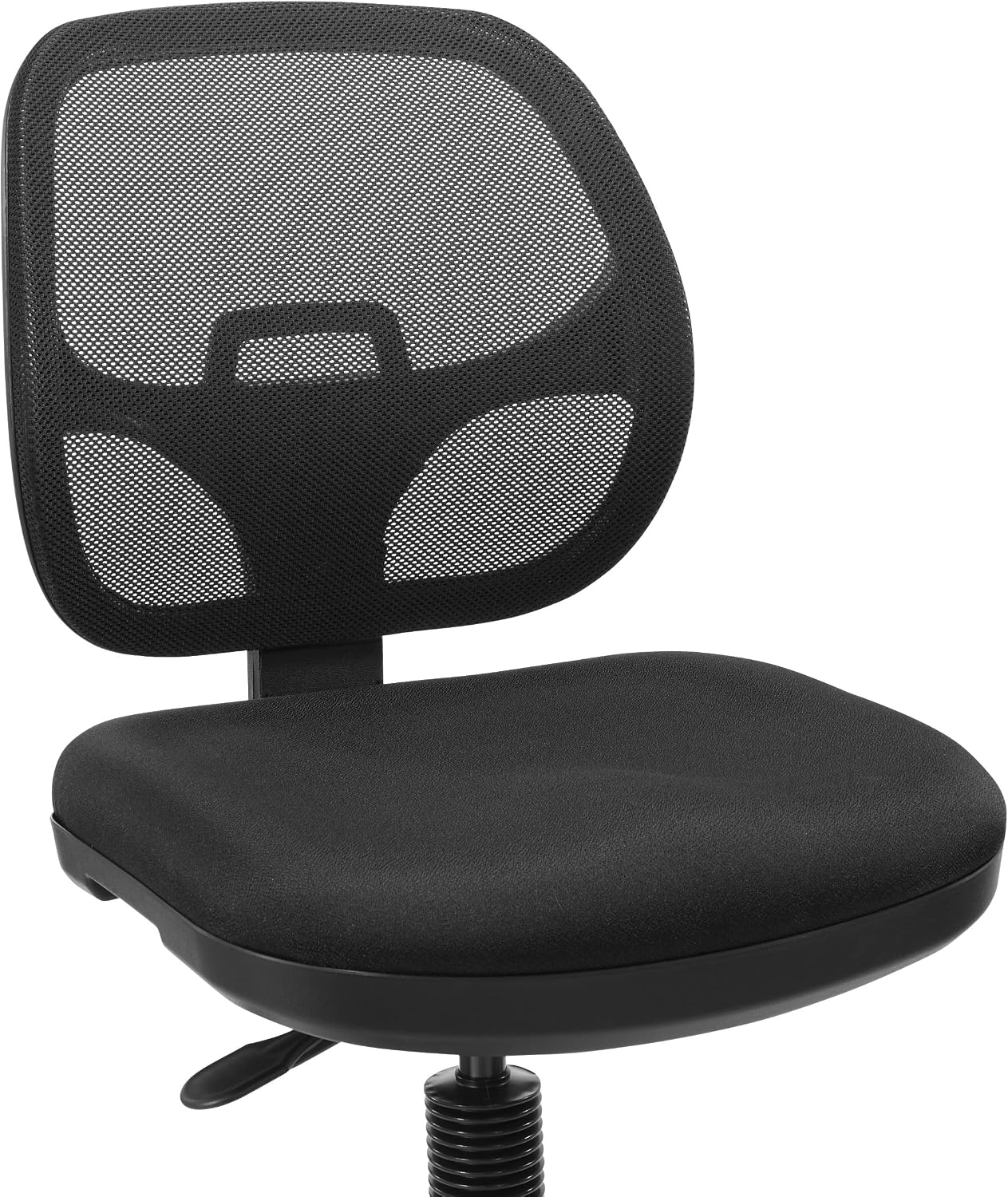 Office Star DC Series Deluxe Breathable Mesh Back Ergonomic Drafting Chair with Lumbar Support and Adjustable Footring, Black Fabric
