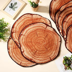 12 Pcs Round Carpet Rugs 15 Inch Non Slip Accent Mats Soft Plush Floral Floor Mats for Living Room Bedroom Entryway Vanity Dorm Apartment Home Decor (Stump)