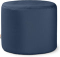 Jaxx Spring Indoor/Outdoor Bean Bag Pouf Ottoman, Navy