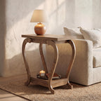 Tribesigns Narrow End Table with Storage, 2-Tier Wooden Side Table for Small Spaces, Slim Nightstand Bedside Table for Living Room & Bedroom, Rustic Brown, 23.6 Inch (1, Brown)
