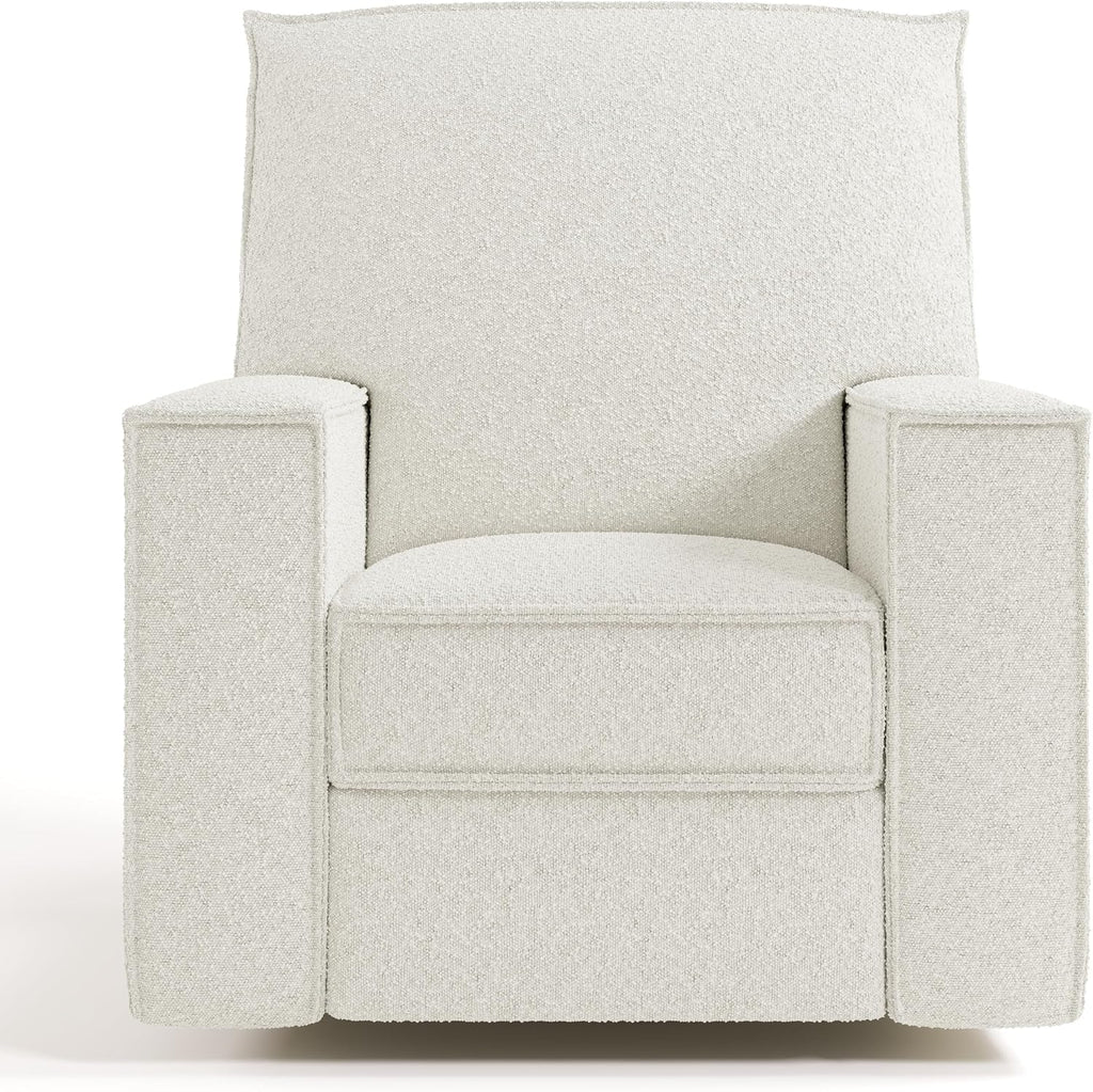 Storkcraft Texas Nursery Power Recliner Swivel Glider – Oeko-TEX 100 Certified, Nursery Rocking Chair with Push-Button Electronic Recline Function, USB-A and USB-C Charging Ports (Ivory Boucle)