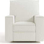 Storkcraft Texas Nursery Power Recliner Swivel Glider – Oeko-TEX 100 Certified, Nursery Rocking Chair with Push-Button Electronic Recline Function, USB-A and USB-C Charging Ports (Ivory Boucle)