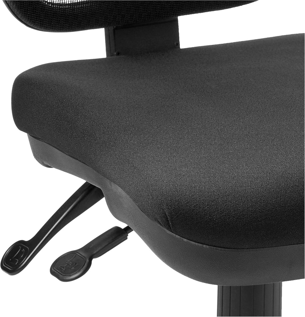 Office Star ProGrid Breathable Back Adjustable and Ergonomic Office Task Chair with Built-in Lumbar Support, Coal FreeFlex Fabric