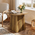 Tribesigns Small Side Table, Brown Farmhouse End Table for Living Room, 22" Compact Nightstand with Sturdy Top for Bedroom