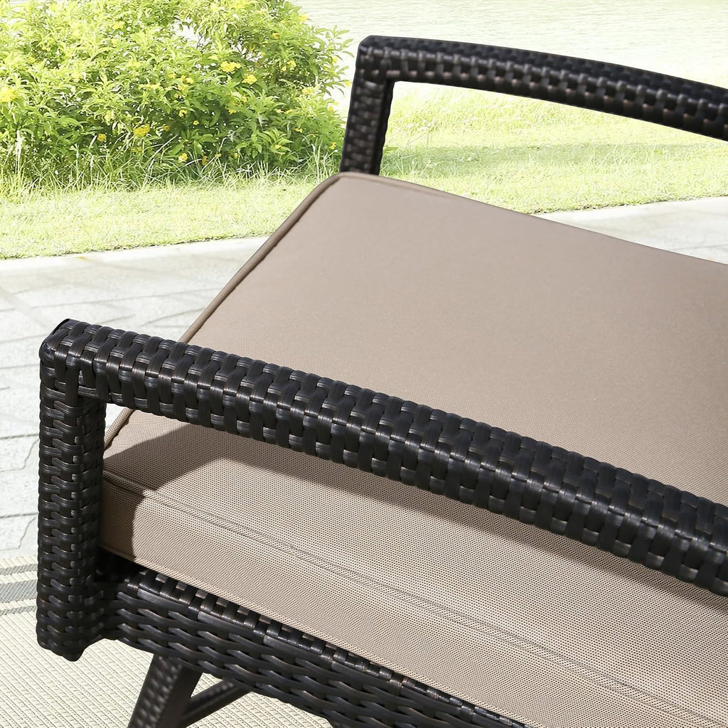 Ulax Furniture Outdoor Wicker Bar Height Stools