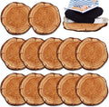 12 Pcs Round Carpet Rugs 15 Inch Non Slip Accent Mats Soft Plush Floral Floor Mats for Living Room Bedroom Entryway Vanity Dorm Apartment Home Decor (Stump)