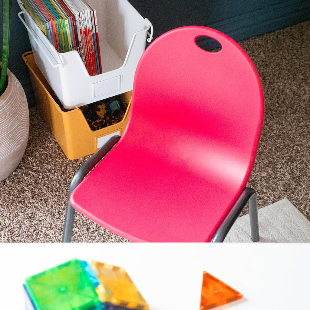Backyard Discovery 12" Kid's Stacking Chairs-4 Pack-Red