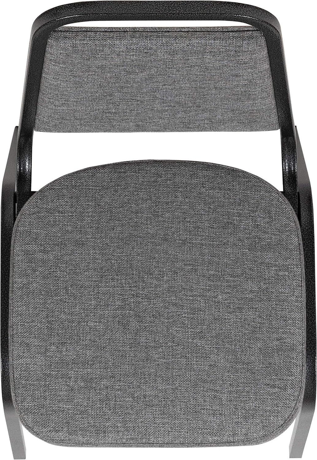 BizChair HERCULES Series Trapezoidal Back Stacking Banquet Chair with 2.5" Thick Seat in Gray Fabric - Silver Vein Frame