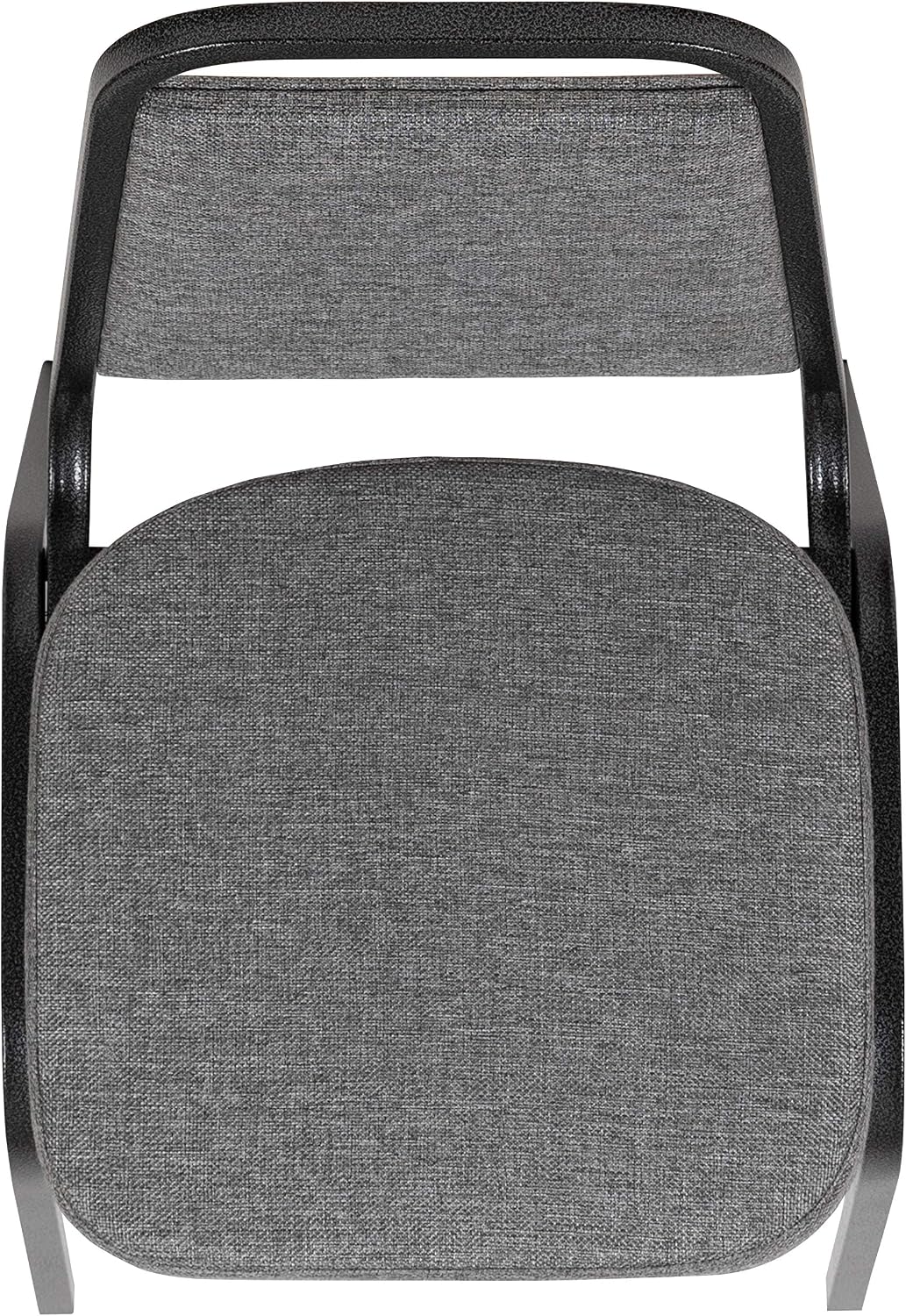 BizChair HERCULES Series Trapezoidal Back Stacking Banquet Chair with 2.5" Thick Seat in Gray Fabric - Silver Vein Frame