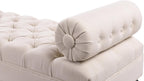 Jennifer Taylor Home Lewis Bolster Bench, Sky Neutral