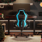 EUREKA ERGONOMIC Gaming Chairs for Adults GC05, Gamer Chair with Lumbar Support, Gaming Chair with 4D Armrests, Ergonomic Gaming Chairs with Adjustable Headrest, Blue