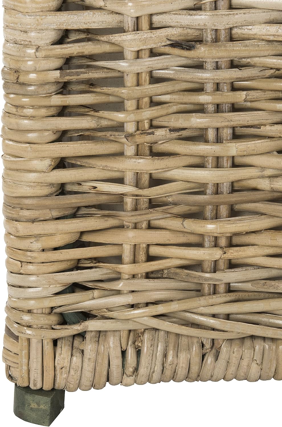 happimess Jacob 30.7" Collapsible Wicker Storage Trunk, Natural | Hand-Woven Rattan, Removable Lid and Liner, Coastal Style, Folds Flat, Entryway Toy Chest, Mango Wood, Iron Frame