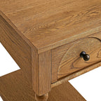 Pembroke 24” Deep Rectangular Chairside End Table with Drawer, Shelf & USB Charging Station, Narrow Accent Table or Nightstand with Levelers – Oil Rubbed Bronze Hardware | Prairie Oak