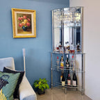 Mango Steam Contemporary Modern Home Entertainment Liquor Bar Catalina Table (Tower Bar, Clear)
