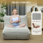 HOMCOM Bean Bag Chair for Adults, Giant Fireside Chair, Light Gray | Lazy Sofa, Bean Bag Sofa, High Density Comfortable Foam, Living Room, Bedroom