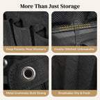 48 Pockets Over the Door Shoe Organizer, Large Mesh Hanging Shoe Rack, 6-Column Heavy Duty Shoe Storage for Sneakers and Heels, Behind Door Holder for Entryway Bedroom Dorm College, Black