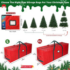 Large Christmas Tree Storage Bags Heavy Duty Tree Bags Holiday Storage Bags Protects From Moisture Or Dust,Alternative To Xmas Tree Storage Box (Red, 7.5 Ft)