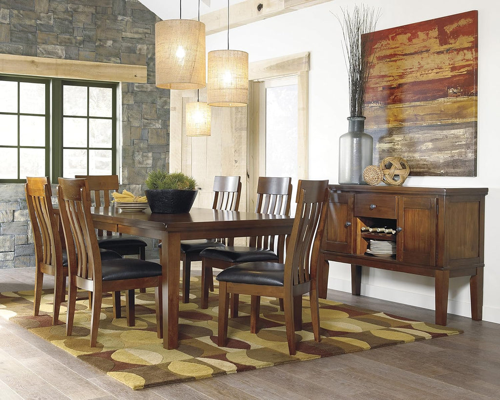 Signature Design by Ashley Ralene Rake Back 19" Dining Room Chair 2 Count, Medium Brown
