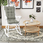 Klear Vu The Gripper Non-Slip Rocking Chair Cushion Set with Thick Padding, Includes Seat Pad & Back Pillow with Ties for Indoor Living Room Rocker, 17x17 Inches, 2 Piece Set, Gingham Black