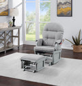Suite Bebe Maya Glider and Ottoman in Gray Wood and Oyster Gray Fabric