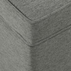 Spatial Order Home Decor | Dinah Collection Modern Storage Ottoman | Ottoman with Storage for Living Room & Bedroom (Cool Light Gray)