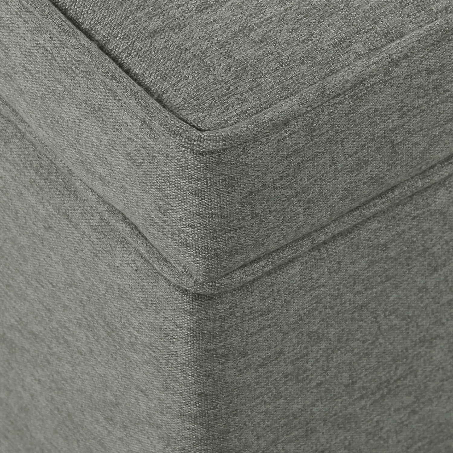 Spatial Order Home Decor | Dinah Collection Modern Storage Ottoman | Ottoman with Storage for Living Room & Bedroom (Cool Light Gray)