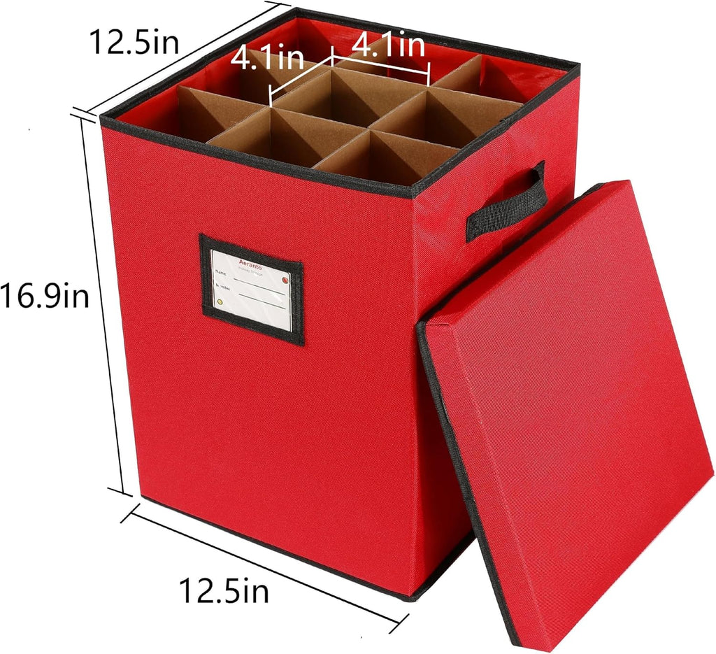 Christmas Nutcracker Storage Box with Lid – Holiday Figurine & Collectible Organizer with Adjustable Dividers, Fits 9-16" Tall Nutcrackers, Perfect for Holiday Figurines Storage