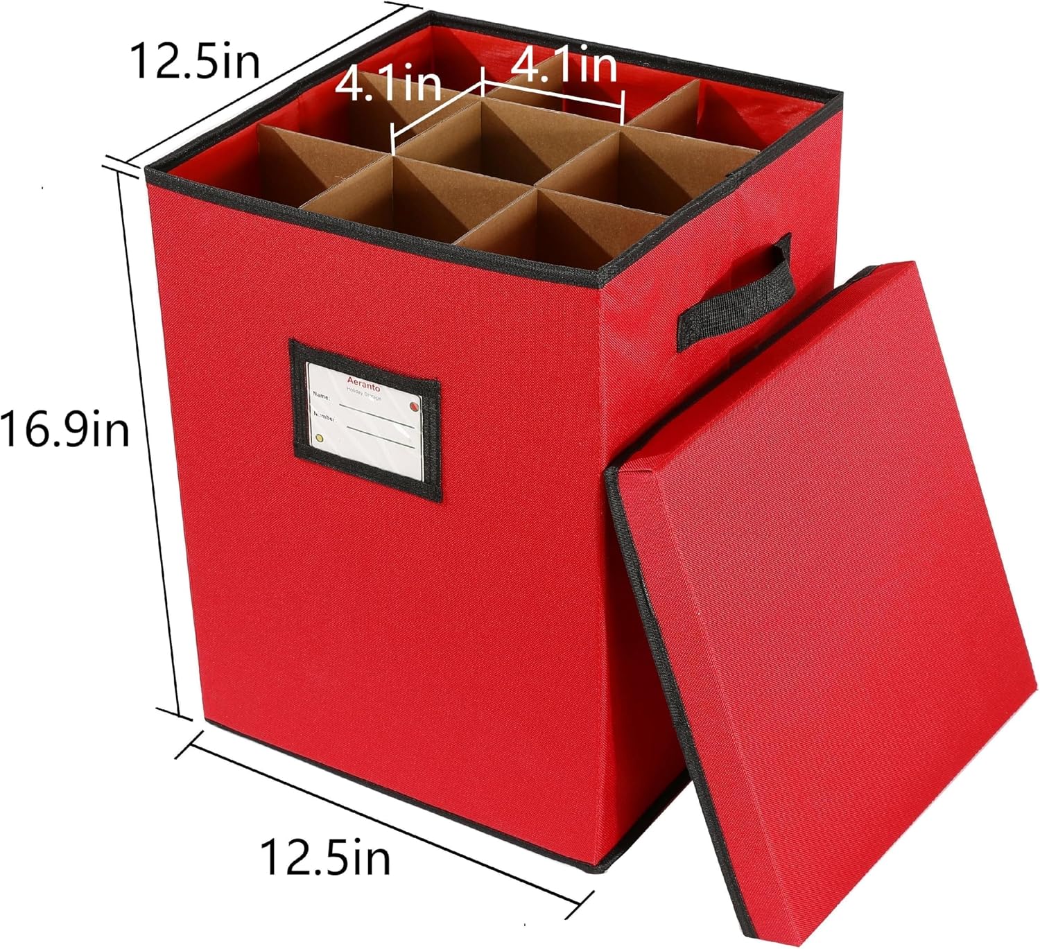 Christmas Nutcracker Storage Box with Lid – Holiday Figurine & Collectible Organizer with Adjustable Dividers, Fits 9-16" Tall Nutcrackers, Perfect for Holiday Figurines Storage