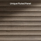 SICOTAS Fluted Sideboard Buffet Cabinet with Storage, Modern Credenza Storage Cabinet with 3 Larger Drawers, Mid Century Coffee Bar Table for Living Room Entryway Kitchen, Grey Alder (2 PCS)