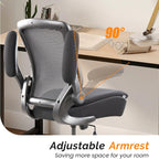 Drafting Chair Tall Office Chair, Ergonomic Standing Desk Computer Stools with, Flip-up Armrests, Adjustable Height and Big Foot-Ring, Comfortable Double Seat Cushion Foam Seat(Balck)