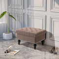 Versatile Upholstered Storage Ottoman with Tufted Lid and Nailhead Trim for Living Room, Bedroom or Entryway